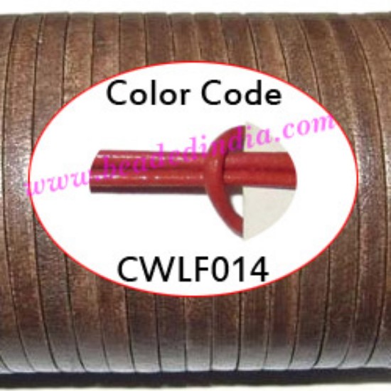 Picture of Leather Cords 5.0mm flat, regular color - magenta.