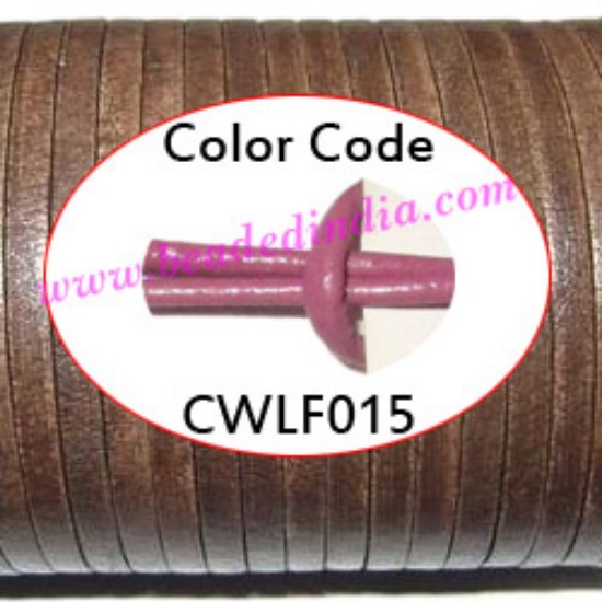 Picture of Leather Cords 5.0mm flat, regular color - light purple.