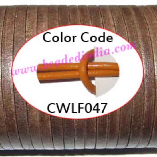 Picture of Leather Cords 5.0mm flat, regular color - marigold.