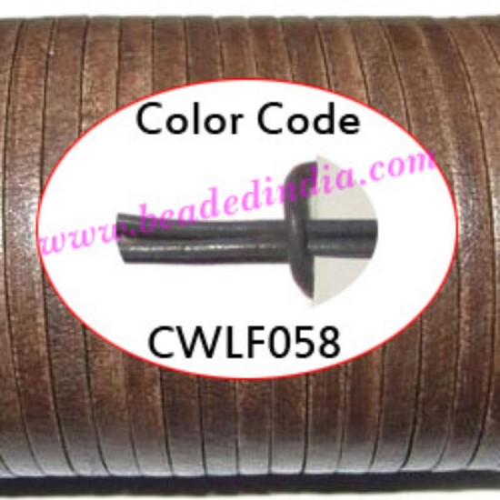 Picture of Leather Cords 5.0mm flat, regular color - grey.