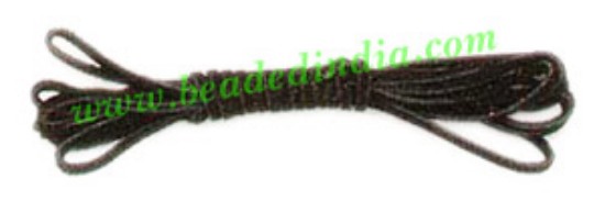 Picture of Flat Suede Leather Cords 3.0mm, Color - Black.