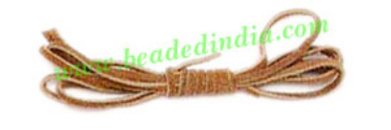 Picture of Flat Suede Leather Cords 3.0mm, Color - Light Brown.