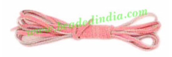 Picture of Flat Suede Leather Cords 3.0mm, Color - Pink.