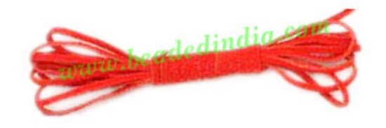 Picture of Flat Suede Leather Cords 3.0mm, Color - Red.