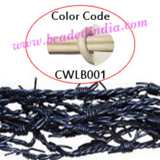 Picture of Barb Wire Leather Cords 1.0mm round, regular color - white.