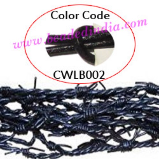 Picture of Barb Wire Leather Cords 1.0mm round, regular color - black.