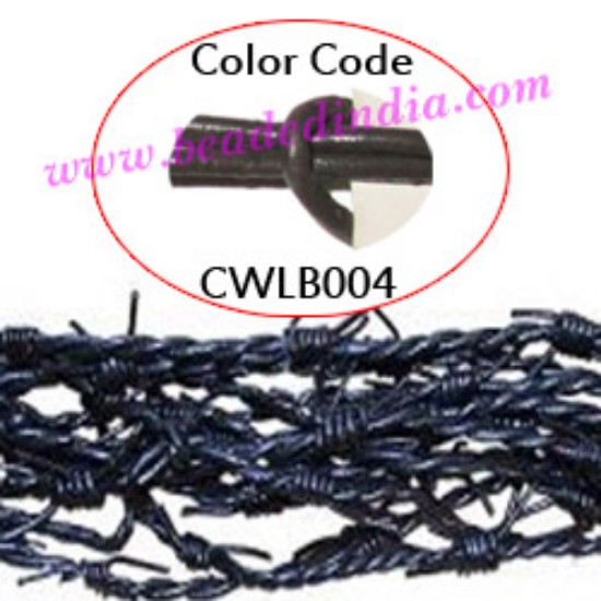 Picture of Barb Wire Leather Cords 1.0mm round, regular color - carbon grey.