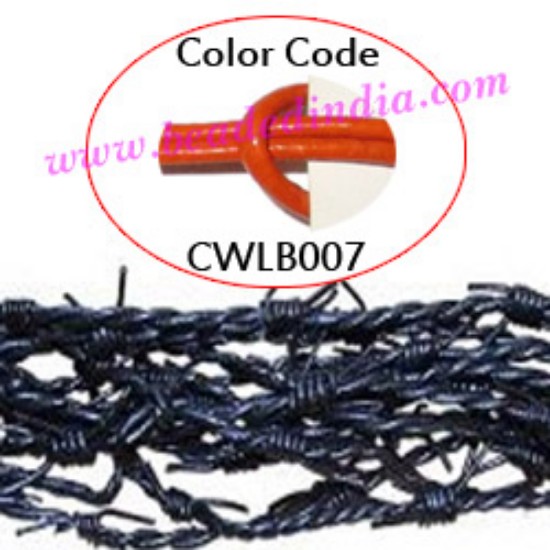 Picture of Barb Wire Leather Cords 1.0mm round, regular color - orange.