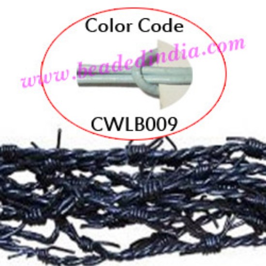 Picture of Barb Wire Leather Cords 1.0mm round, regular color - sky blue.