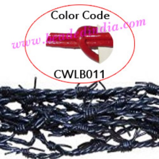 Picture of Barb Wire Leather Cords 1.0mm round, regular color - red.