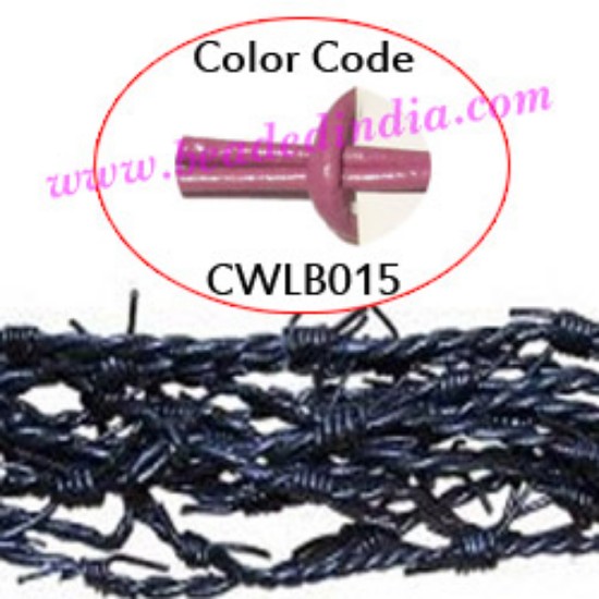 Picture of Barb Wire Leather Cords 1.0mm round, regular color - light purple.