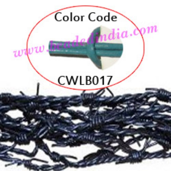 Picture of Barb Wire Leather Cords 1.0mm round, regular color - turquoise.
