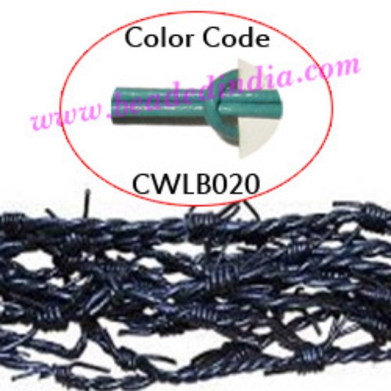 Picture of Barb Wire Leather Cords 1.0mm round, regular color - mint green.