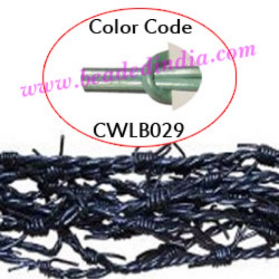 Picture of Barb Wire Leather Cords 1.0mm round, metallic color - shell.