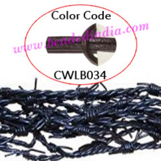 Picture of Barb Wire Leather Cords 1.0mm round, regular color - dark brown.