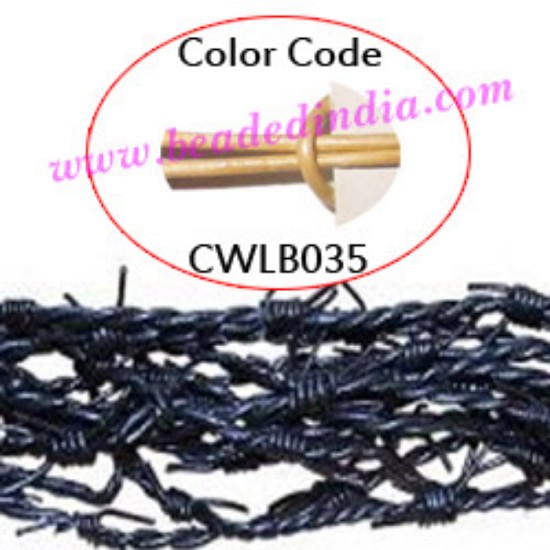 Picture of Barb Wire Leather Cords 1.0mm round, metallic color - pale yellow.