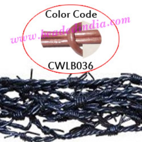 Picture of Barb Wire Leather Cords 1.0mm round, metallic color - faded pink.