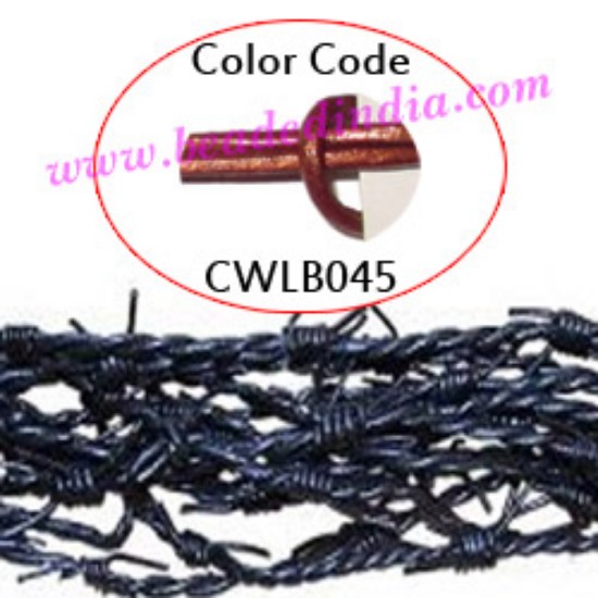 Picture of Barb Wire Leather Cords 1.0mm round, regular color - ruby red.
