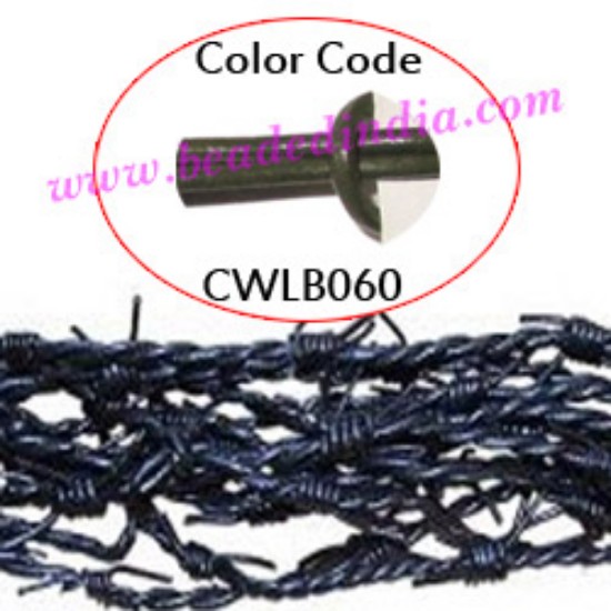 Picture of Barb Wire Leather Cords 1.0mm round, regular color - military green.