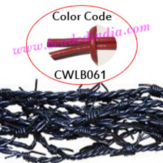 Picture of Barb Wire Leather Cords 1.0mm round, regular color - rust.