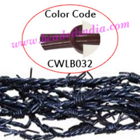 Picture of Barb Wire Leather Cords 1.5mm round, regular color - light tan brown.