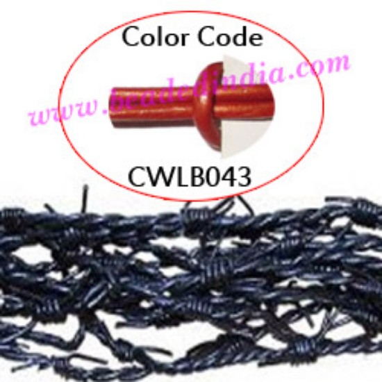 Picture of Barb Wire Leather Cords 1.5mm round, metallic color - orange.
