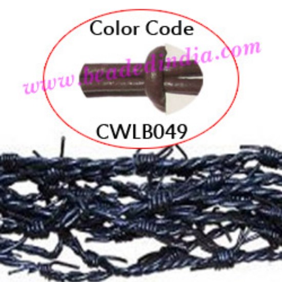 Picture of Barb Wire Leather Cords 1.5mm round, regular color - walnut.