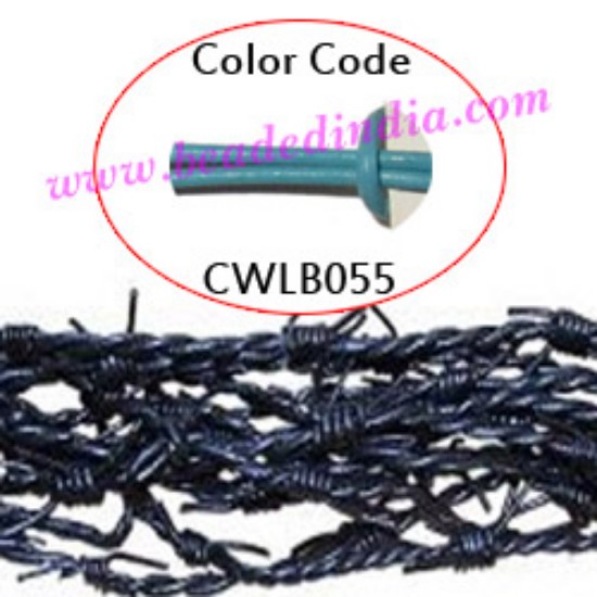 Picture of Barb Wire Leather Cords 1.5mm round, regular color - light turquoise.