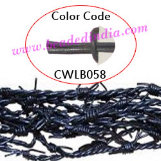 Picture of Barb Wire Leather Cords 1.5mm round, regular color - grey.