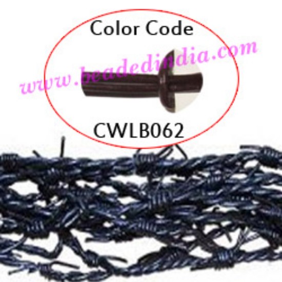 Picture of Barb Wire Leather Cords 1.5mm round, regular color - chocolate.
