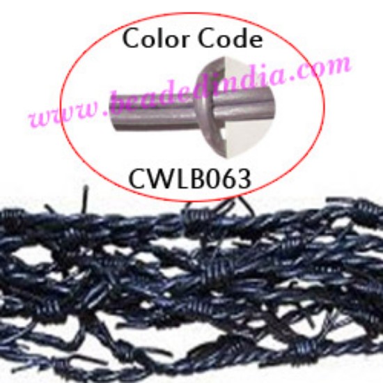 Picture of Barb Wire Leather Cords 1.5mm round, metallic color - purple.