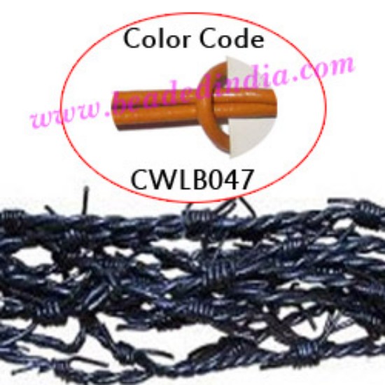 Picture of Barb Wire Leather Cords 2.0mm round, regular color - marigold.