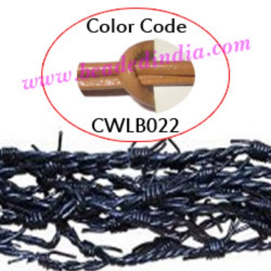 Picture of Barb Wire Leather Cords 2.5mm round, regular color - beige.