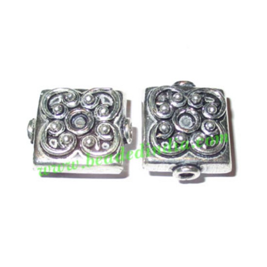 Picture of Silver Plated Fancy Beads, size: 16.5x14x8mm, weight: 3.49 grams.
