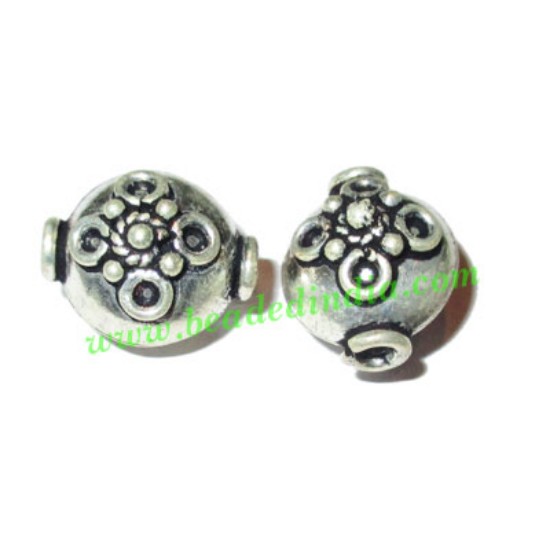 Picture of Silver Plated Fancy Beads, size: 16x14x13mm, weight: 2.81 grams.