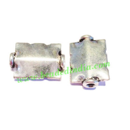 Picture of Silver Plated Fancy Beads, size: 13x9x3.5mm, weight: 0.92 grams.