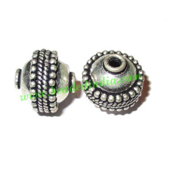 Picture of Silver Plated Fancy Beads, size: 14x15mm, weight: 4.44 grams.