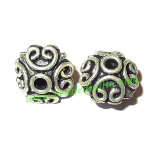 Picture of Silver Plated Fancy Beads, size: 10x13mm, weight: 2.74 grams.