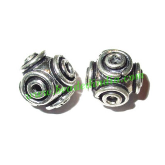 Picture of Silver Plated Fancy Beads, size: 11mm, weight: 2.16 grams.