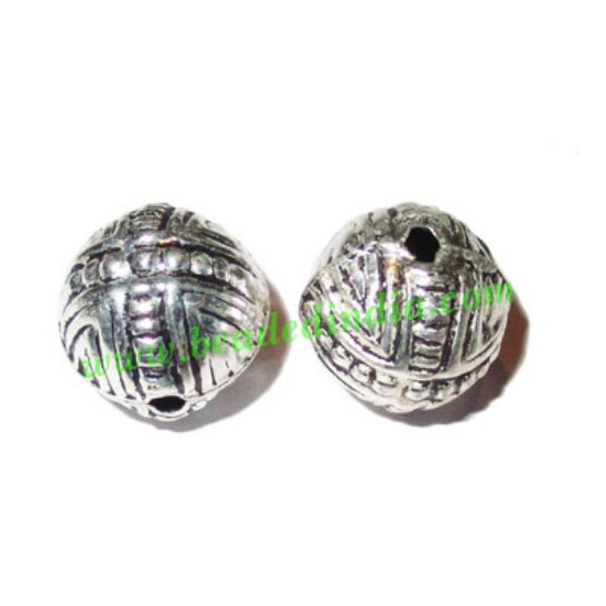 Picture of Silver Plated Fancy Beads, size: 14x14mm, weight: 1.86 grams.