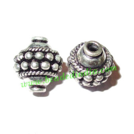 Picture of Silver Plated Fancy Beads, size: 10x9mm, weight: 1.53 grams.