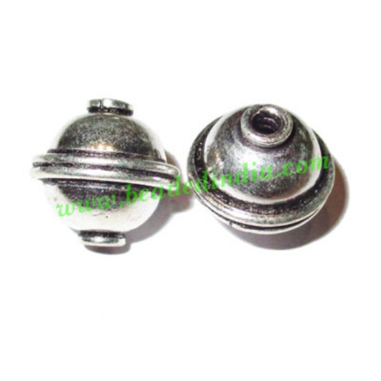 Picture of Silver Plated Fancy Beads, size: 13x12.5mm, weight: 1.94 grams.