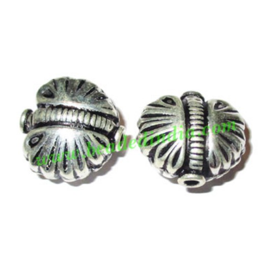 Picture of Silver Plated Fancy Beads, size: 18x19x12.5mm, weight: 2.77 grams.