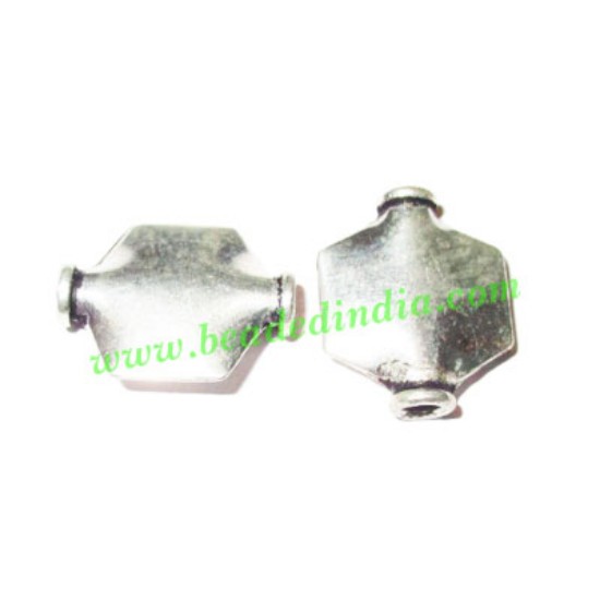 Picture of Silver Plated Fancy Beads, size: 16x13x4mm, weight: 1.37 grams.