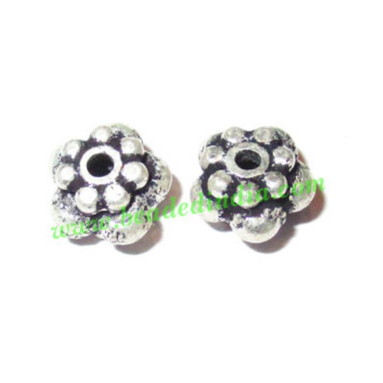 Picture of Silver Plated Fancy Beads, size: 5x7mm, weight: 0.98 grams.