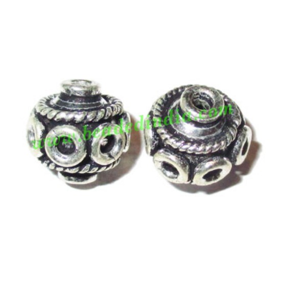 Picture of Silver Plated Fancy Beads, size: 11x11mm, weight: 2.05 grams.