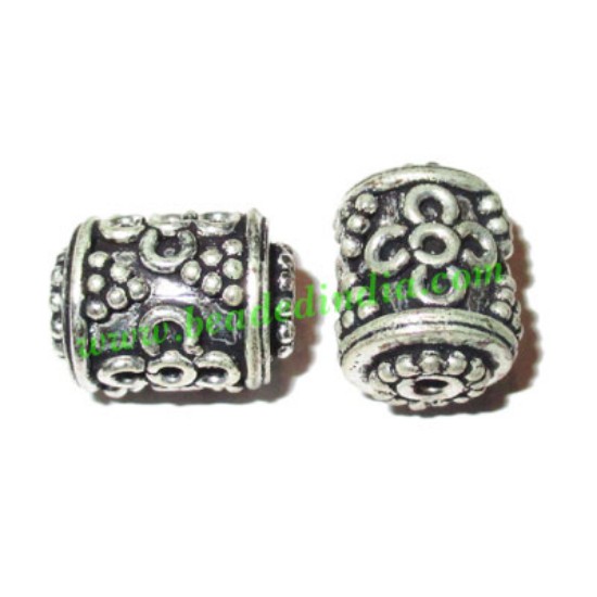 Picture of Silver Plated Fancy Beads, size: 14.5x11mm, weight: 4.22 grams.