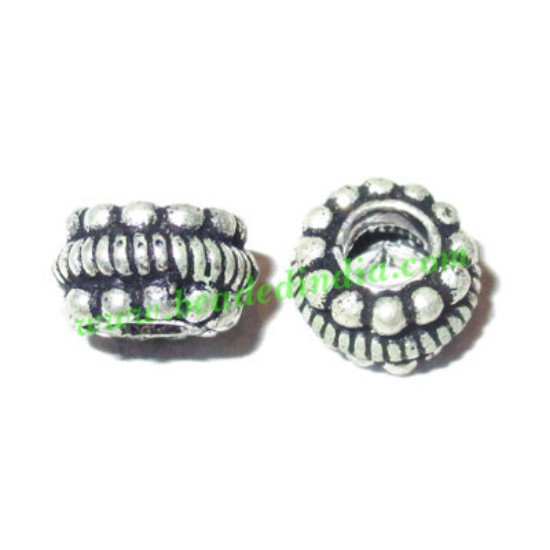 Picture of Silver Plated Fancy Beads, size: 5x8.5mm, weight: 1.09 grams.