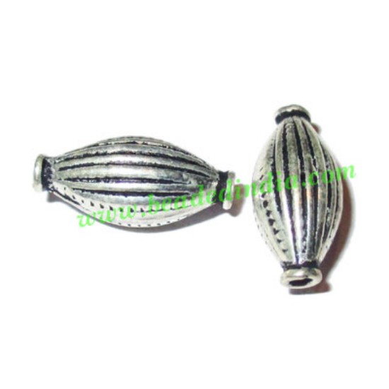 Picture of Silver Plated Fancy Beads, size: 18.5x8mm, weight: 1.21 grams.