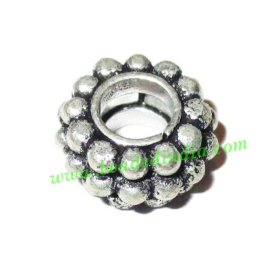 Picture of Silver Plated Fancy Beads, size: 6x13mm, weight: 3.21 grams.